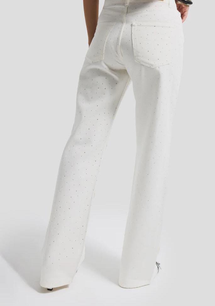 Women’s White Floral Cutwork Jeans - Image 4
